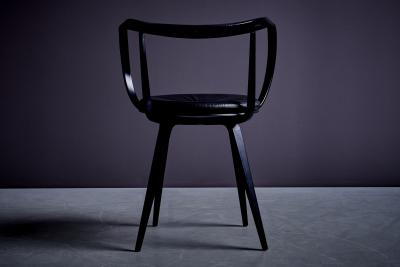 George Nelson Set of 6 Black Pretzel Chairs by George Nelson for ICF
