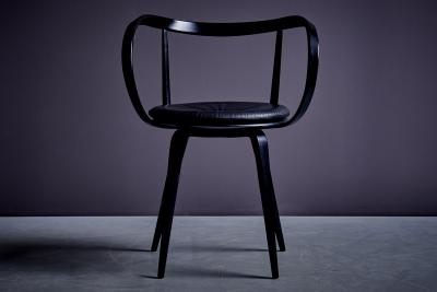George Nelson Set of 6 Black Pretzel Chairs by George Nelson for ICF