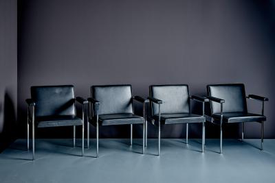 George Nelson Set of Four Paddle Armchairs by George Nelson for Herman Miller