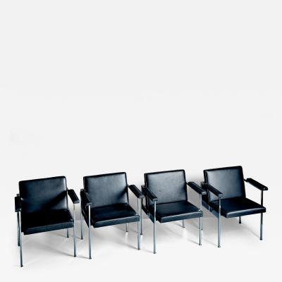 George Nelson Set of Four Paddle Armchairs by George Nelson for Herman Miller