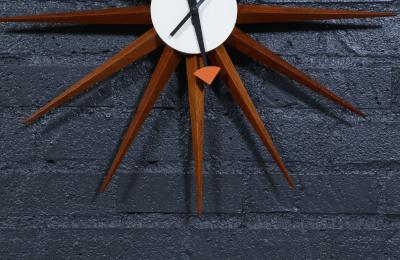 George Nelson Vintage George Nelson Model 2202 Sunburst Clock for Howard Miller