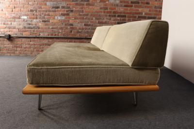 George Nelson Vintage Sage Mohair Daybed with Hairpin Legs by George Nelson for Herman Miller