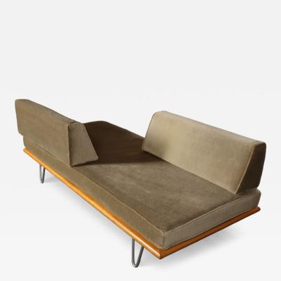 George Nelson Vintage Sage Mohair Daybed with Hairpin Legs by George Nelson for Herman Miller