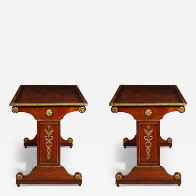 George Oakley GEORGE OAKLEY PAIR REGENCY LIBRARY TABLES ENGLISH CIRCA 1805