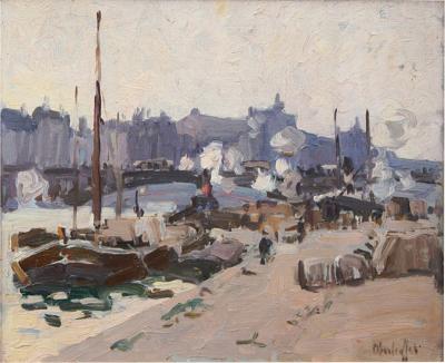 George Oberteuffer View Along the Thames George Oberteuffer 1878 1940 