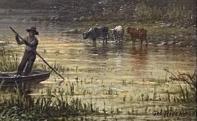 George Riecke Sunset on the River 