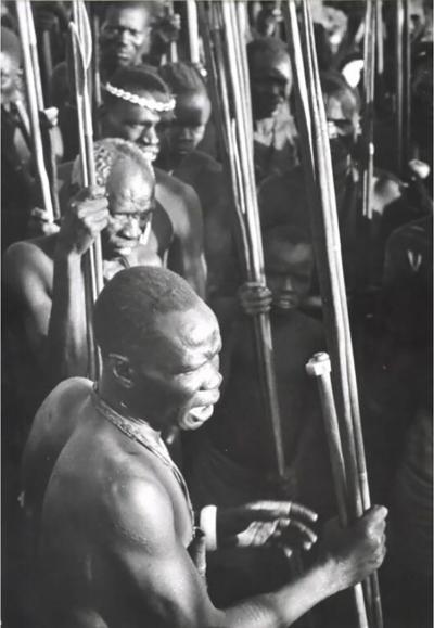 George Rodgers Barber Napore hunters northern Karamdja Sudan by GEORGE RODGER