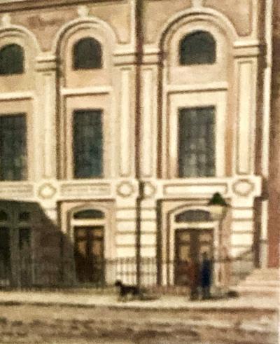 George Sidney Shepherd View of The Surrey Theatre London 1814 Copper Plate Engraving