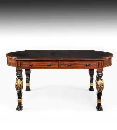 George Smith IMPORTANT REGENCY MAHOGANY PARTNERS WRITING TABLE IN THE MANNER OF GEORGE SMITH
