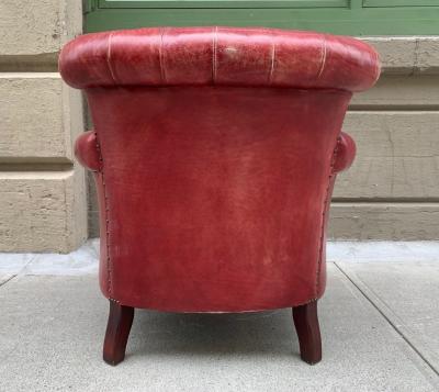 George Smith Pair George Smith Leather Club Chairs