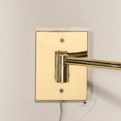 George W Hansen Pair of Mid Century Articulating Wall Sconces by George Hansen for Metarlarte