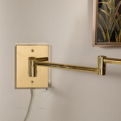 George W Hansen Pair of Mid Century Articulating Wall Sconces by George Hansen for Metarlarte
