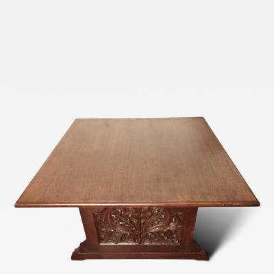 George Washington Jack George Jack Morris Co attr Arts Crafts oak carved library table double desk