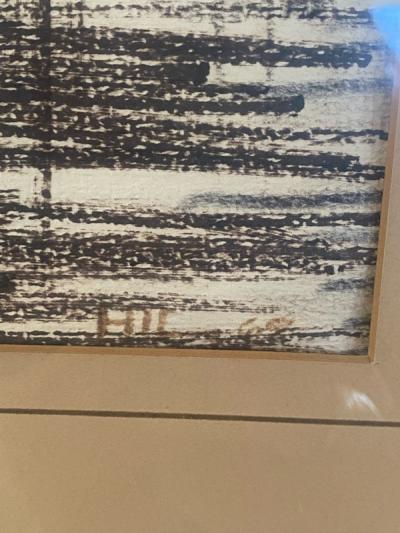 George Wharton Edwards MID CENTURY HOUSE ON OCEAN CHARCOAL DRAWING IN THE MANNER OF WHARTON ESHERICK