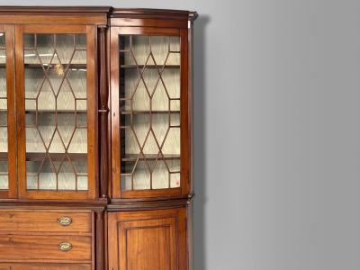 George lll Mahogany Large Breakfront or Bookcase England 18th Century