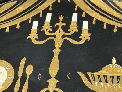 Georges Briard MID CENTURY FORNASETTI STYLE ELEGANT DINNER SETTING TRAY TABLE BY GEORGES BRIARD