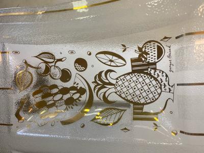 Georges Briard MODERNIST ART GLASS PARTY TRAYS BY GEORGES BRIARD