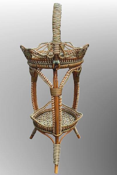 Georges Carette Woven rattan work basket Maison Carette in Lille around 1880