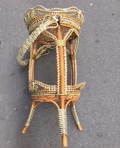 Georges Carette Woven rattan work basket Maison Carette in Lille around 1880