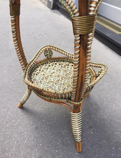 Georges Carette Woven rattan work basket Maison Carette in Lille around 1880
