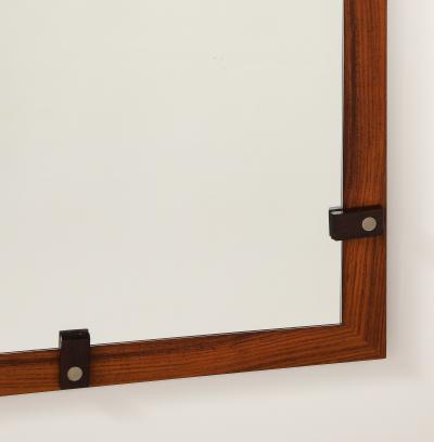 Georges Coslin Georges Coslin Wood Wall Mirror circa 1960