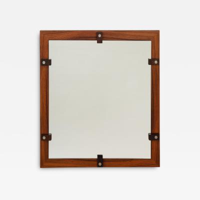 Georges Coslin Georges Coslin Wood Wall Mirror circa 1960