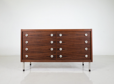 Georges Coslin Mid Century Modern Georges Coslin Wooden Sideboard Italy 1960s