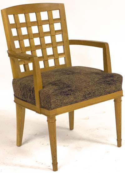 Georges Deveche Georges Deveche pair of refined carved oak pair of chairs