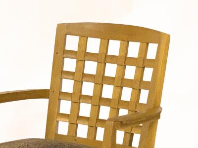 Georges Deveche Georges Deveche pair of refined carved oak pair of chairs