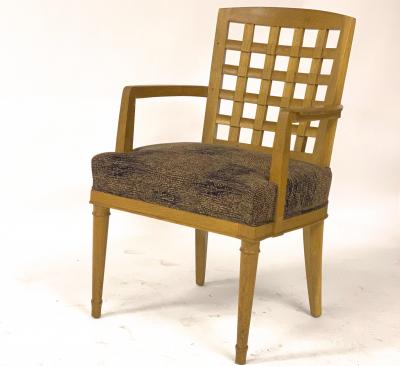 Georges Deveche Georges Deveche pair of refined carved oak pair of chairs