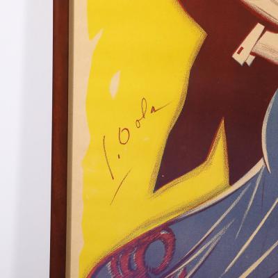 Georges Dola Art Deco La Veuve Joyeuse 1936 Original French Operetta Poster by Georges Dola