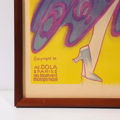 Georges Dola Art Deco La Veuve Joyeuse 1936 Original French Operetta Poster by Georges Dola