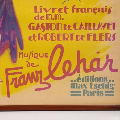 Georges Dola Art Deco La Veuve Joyeuse 1936 Original French Operetta Poster by Georges Dola