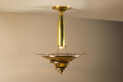 Georges Halais Art Deco Lamp in Brass by Georges Halais France 1930s