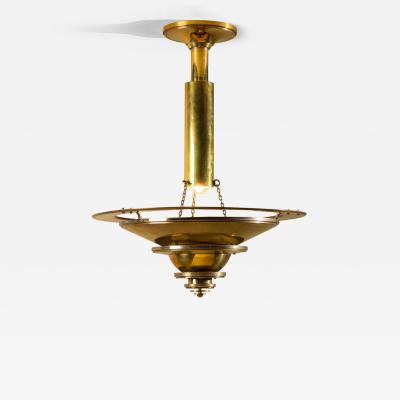 Georges Halais Art Deco Lamp in Brass by Georges Halais France 1930s