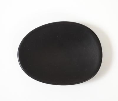 Georges Jouve Black Ceramic Galet Vide Poche France c 1950