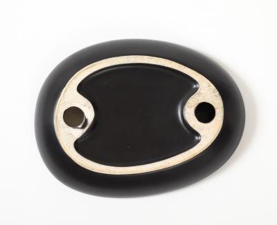 Georges Jouve Black Ceramic Galet Vide Poche France c 1950