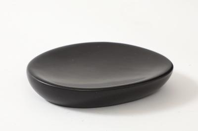 Georges Jouve Black Ceramic Galet Vide Poche France c 1950