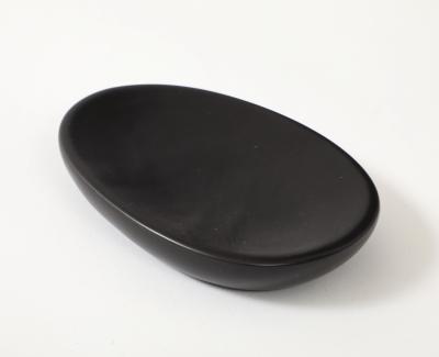 Georges Jouve Black Ceramic Galet Vide Poche France c 1950
