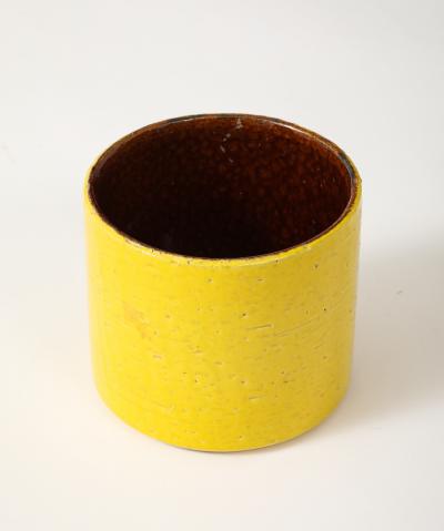 Georges Jouve Ceramic Column Vase with Yellow glaze France 1950 s