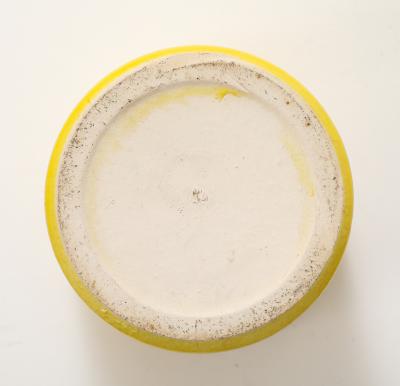 Georges Jouve Ceramic Column Vase with Yellow glaze France 1950 s