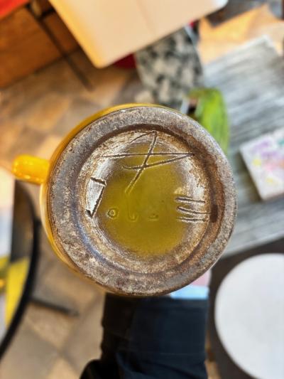 Georges Jouve Ceramic Pitcher by Georges Jouve France 1950s