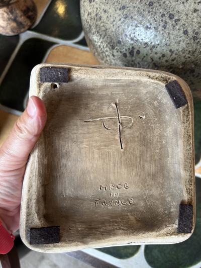 Georges Jouve Ceramic vide poche Figue by Georges Jouve France 1950s