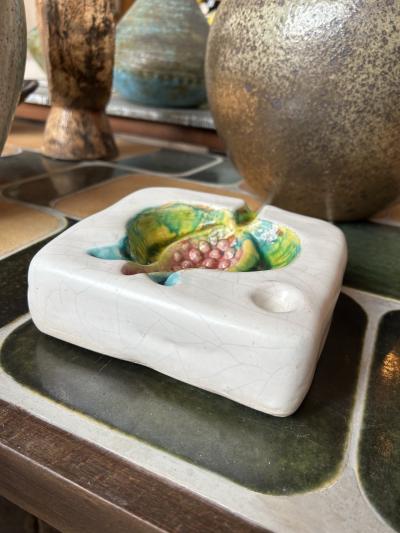 Georges Jouve Ceramic vide poche Figue by Georges Jouve France 1950s
