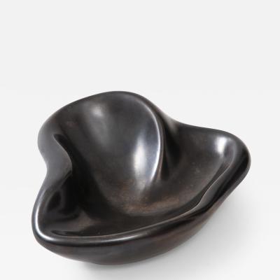 Georges Jouve French Biomorphic Black Glazed Ceramic Period Item Style of Georges Jouve