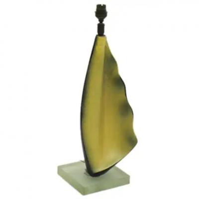 Georges Jouve French Mid Century Modern Ceramic Table Lamp in the Manner of George Jouve