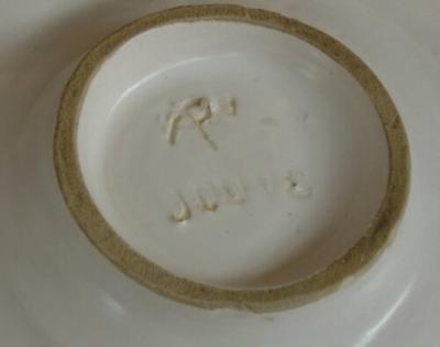 Georges Jouve GEORGES JOUVE FRENCH CERAMIC ARTIST VIDE POCHE WITH POLYCHROME PAINTING