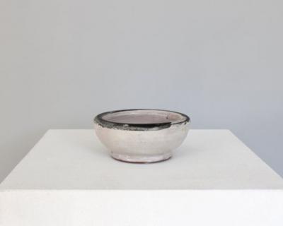 Georges Jouve GEORGES JOUVE FRENCH DISH WITH PINK AND GREEN DECORATION