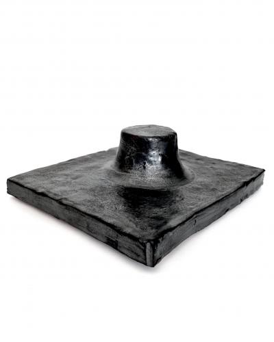 Georges Jouve GEORGES JOUVE JOUVE FRANCE FRENCH BLACK CERAMIC TILE C1965