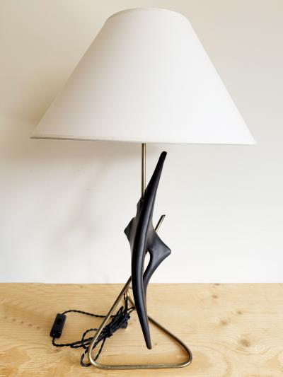 Georges Jouve GEORGES JOUVE and MARCEL ASSELBUR TABLE LAMP